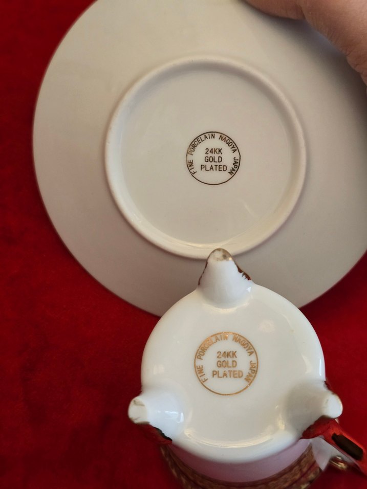 Japon Porselen Fincan Takımı Senli Benli - Görsel 5