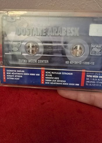 Acılı Dostane Arabesk Dönem Kaset - Görsel 5