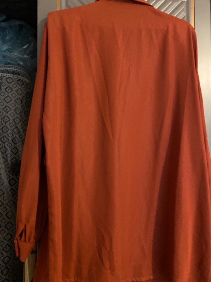 Düğmeli, Nakışlı Uzun Kollu Kadın Gömlek - Görsel 2