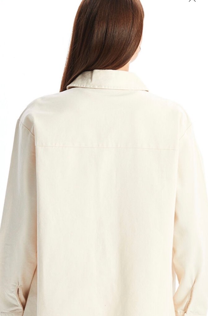 Bej Kadın Midi Ceket Uzun Kollu - Görsel 3