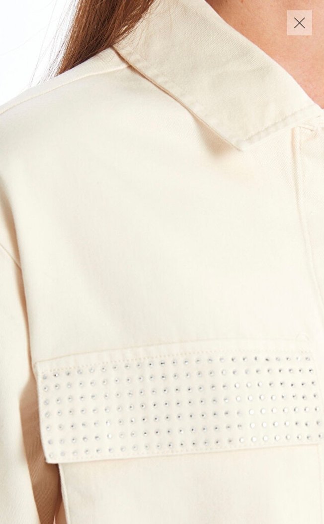 Bej Kadın Midi Ceket Uzun Kollu - Görsel 2