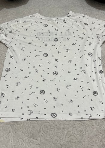 Baskılı Beyaz Kadın Tişört - Görsel 2