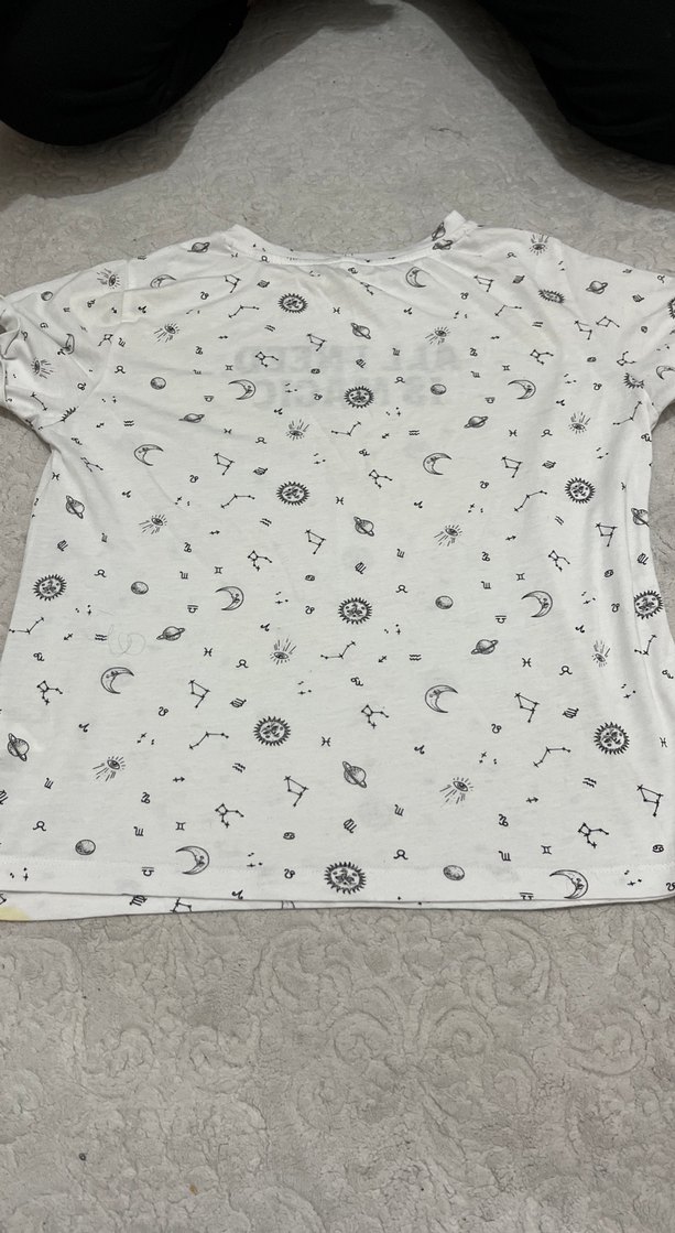 Baskılı Beyaz Kadın Tişört - Görsel 2