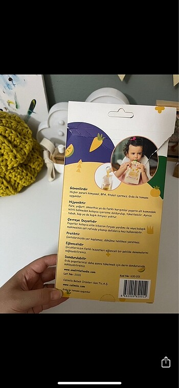 Diğer Yıkanabilir gıda poşeti