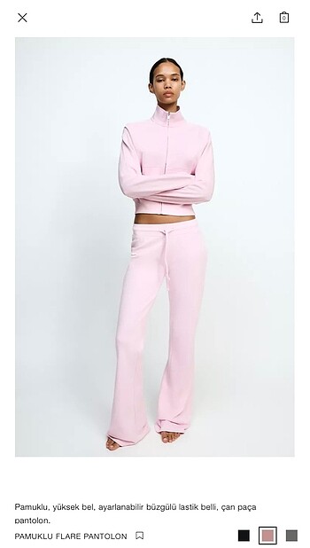 ZARA Eşofman Pantolon Pembe