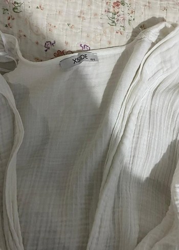 Beyaz Midi Boy Pamuklu gömlek - Görsel 2