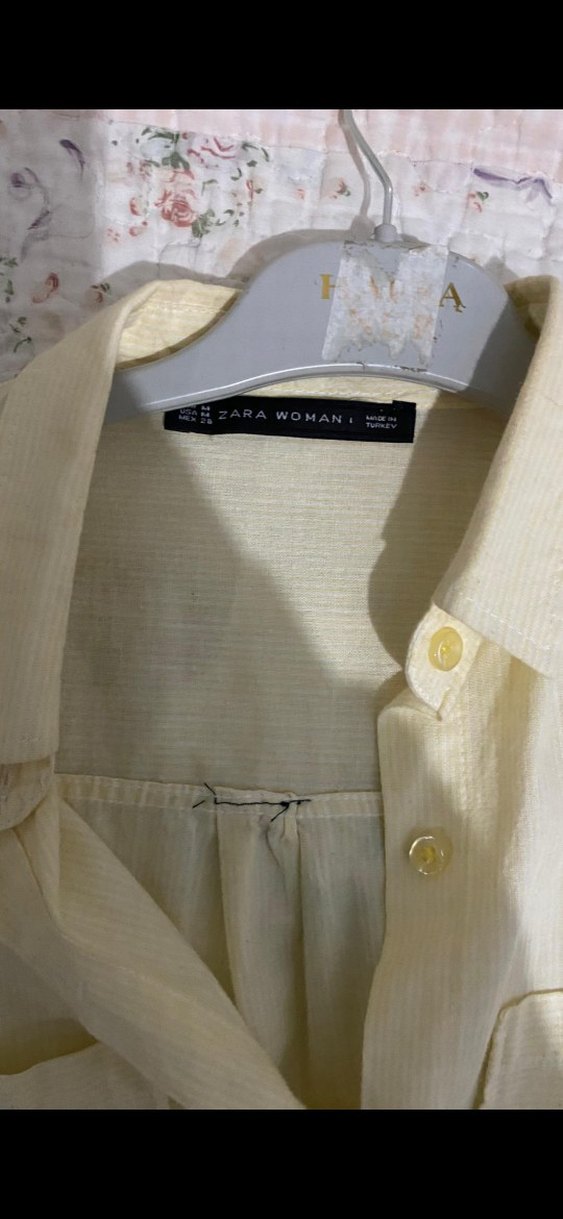 Sarı Keten Midi Gömlek - Görsel 2