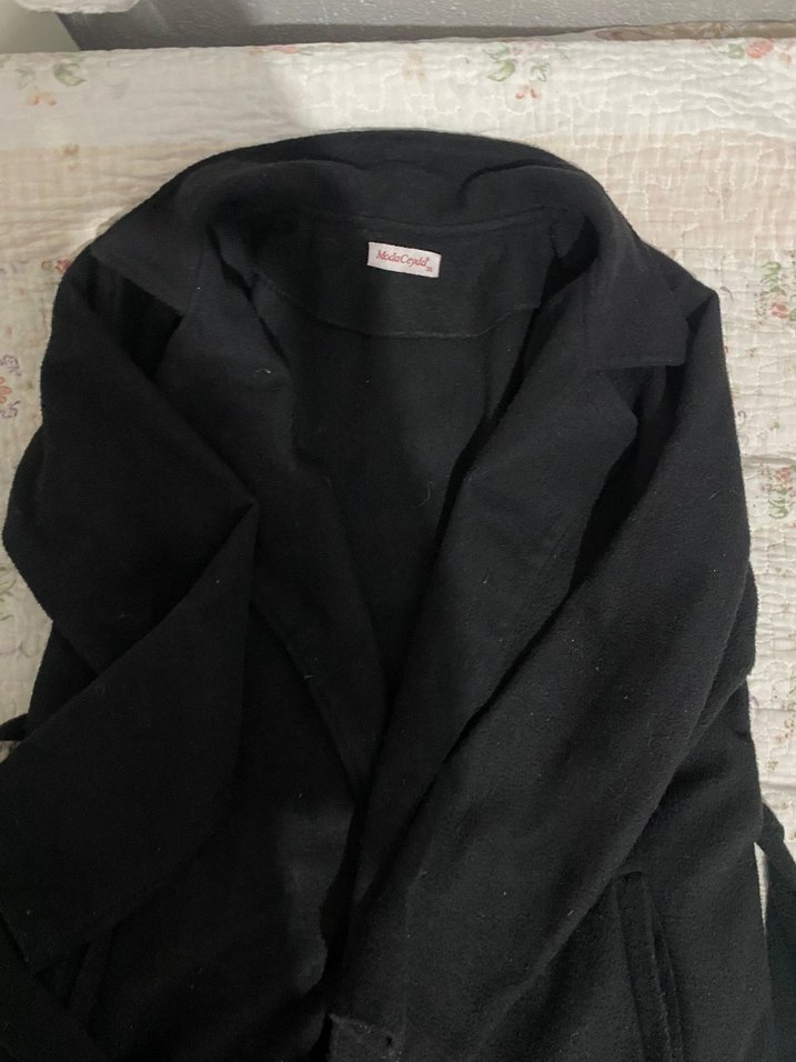 Siyah Kuşaklı Uzun Kaban - Görsel 2