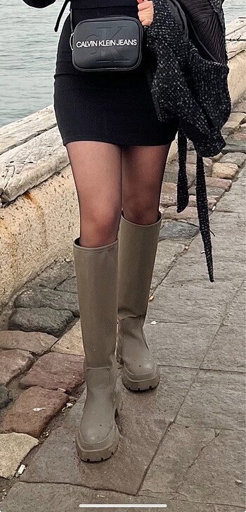 Zara Zara Kauçuk Haki Çizme