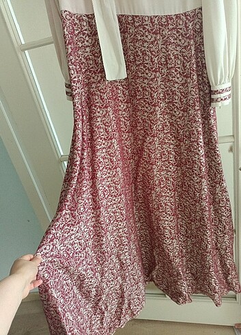 xl Beden bordo Renk Tesettür abiye 