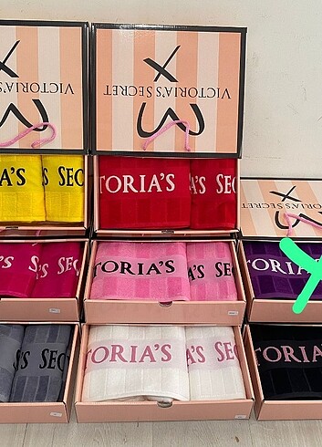 Victoria secret havlu set #havlu #bornoz #ceyiz - Görsel 3