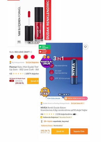 Flormar Mat Dudak Tint 002 Love Craft Koyu Kırmızı