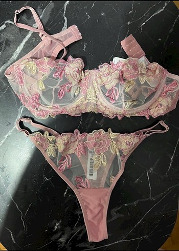 Pembe Nakışlı Bohem Bralet Takımı - Görsel 2