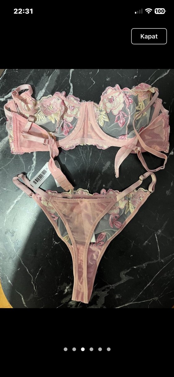 Pembe Nakışlı Bohem Bralet Takımı - Görsel 3