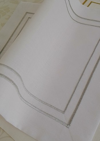 Amerikan servis gümüş ve Gold detaylı 6 adet - Görsel 6