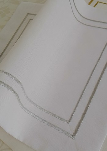 Amerikan servis gümüş ve Gold detaylı 6 adet - Görsel 5