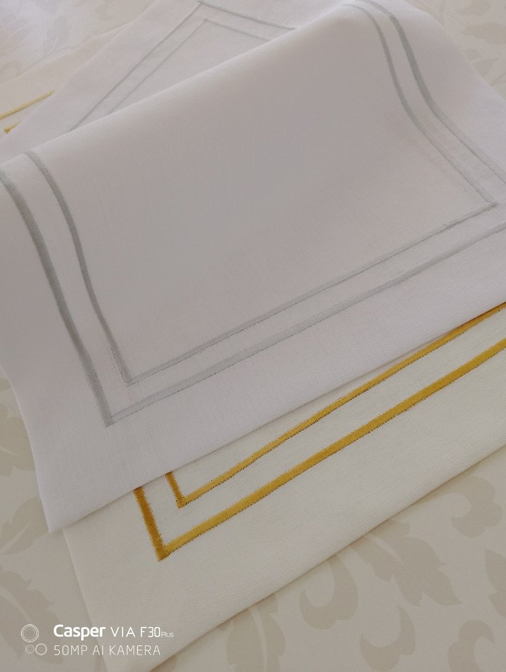 Amerikan servis gümüş ve Gold detaylı 6 adet - Görsel 2