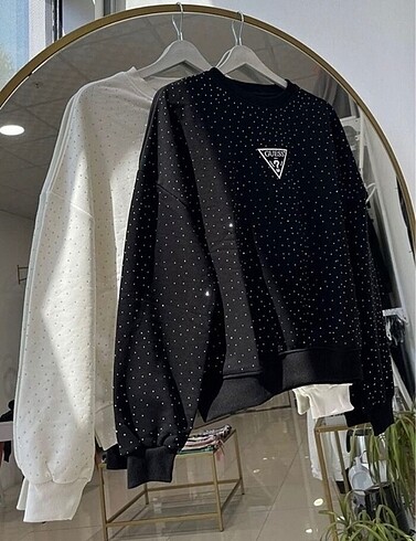 s Beden beyaz Renk TAŞLI GUESS SWEAT