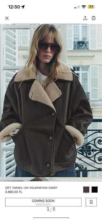 Zara Model Kahverengi Mont