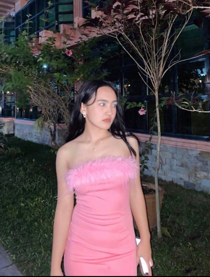 Pembe Straplez Midi Elbise - Görsel 2