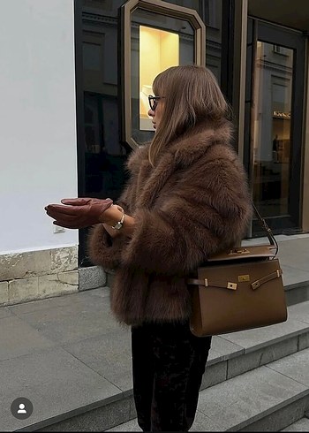 Zara Kahverengi Kürk Ceket