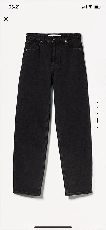 bershka mom jean yuksek bel