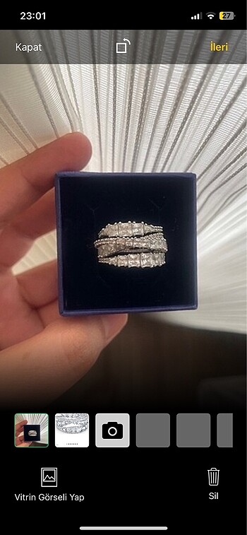 Swarovski twist wrap yüzük