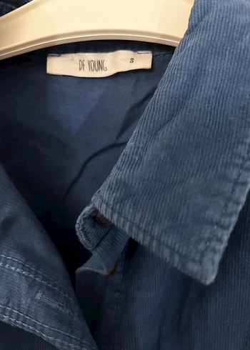 Defacto Kadın Lacivert Denim Gömlek