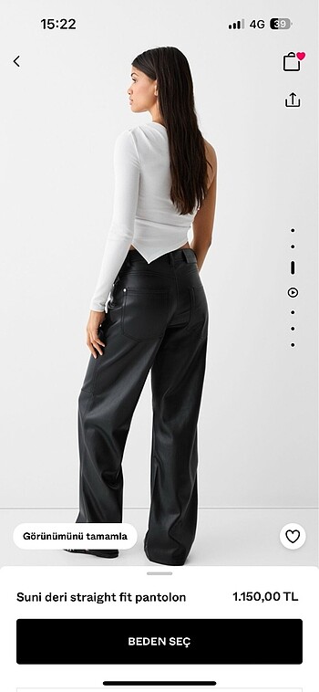 Bershka Suni deri pantolon