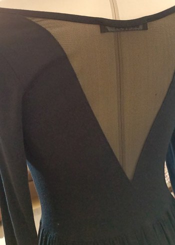 Uzun Siyah Gotik Kadın Elbise - Görsel 3