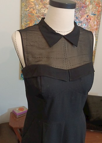 Kolsuz Siyah Midi Tulum - Gotik Stil - Görsel 3