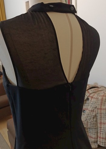 Kolsuz Siyah Midi Tulum - Gotik Stil - Görsel 4