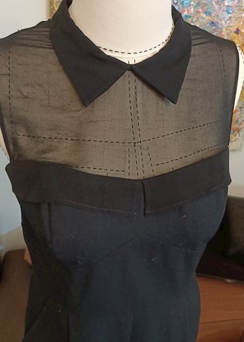 Kolsuz Siyah Midi Tulum - Gotik Stil - Görsel 6