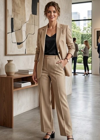 Zara Bej Kadin Midi Blazer Ofis Sikligi
