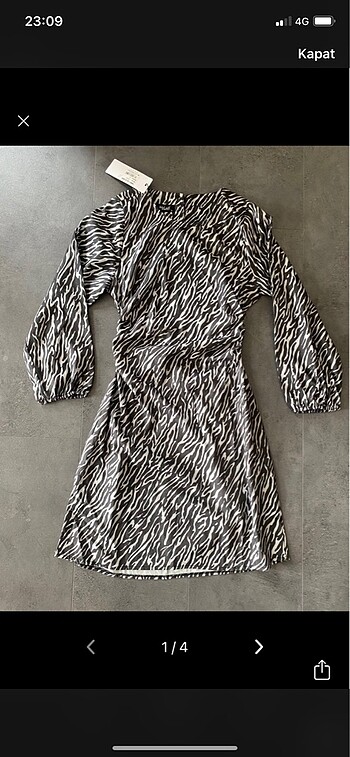 Zebra desen elbise