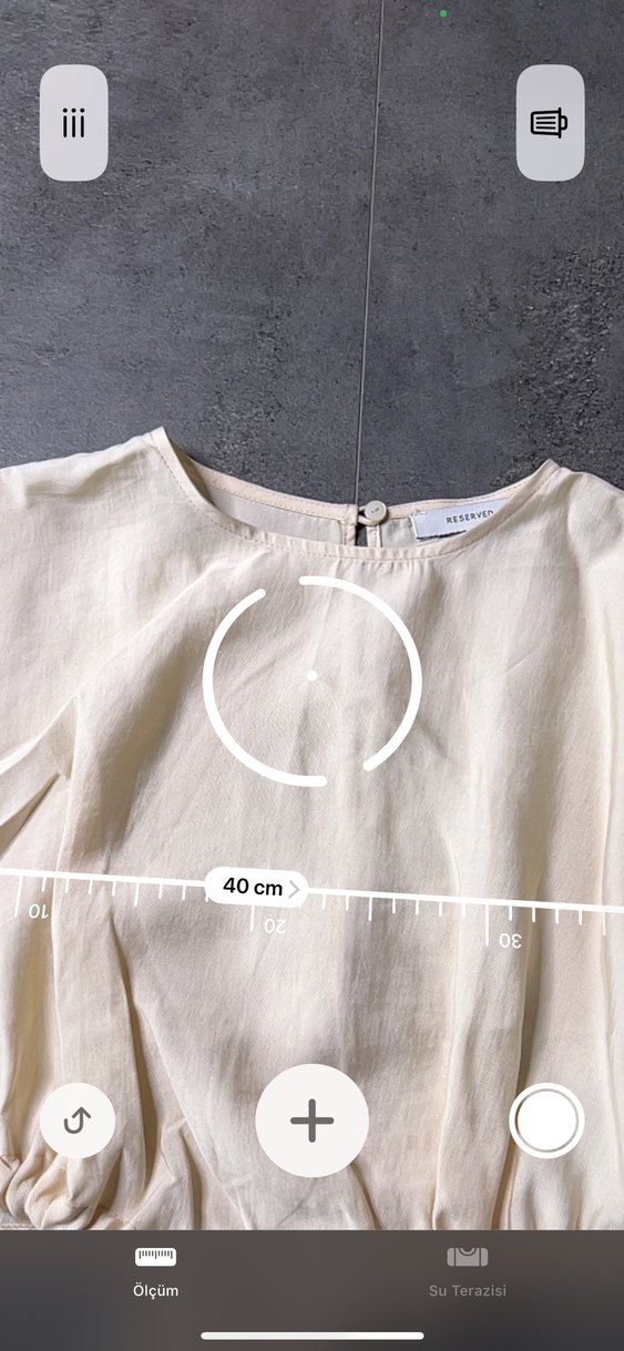 Kadın Krem Keten Crop Bluz - Görsel 5