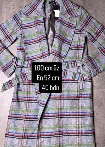 Gri Ekose Desenli Uzun Kaban - Görsel 7