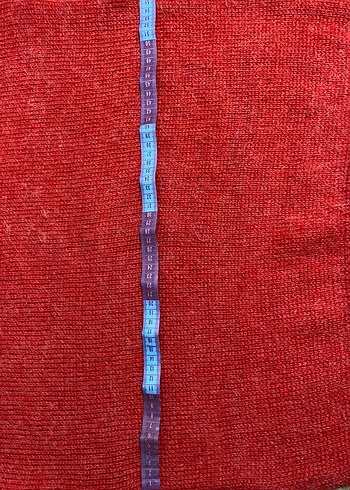 Kırmızı El Örgüsü Kadın Kazak - Görsel 6