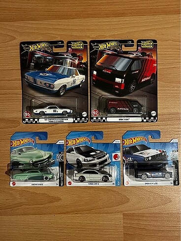 Hot Wheels Honda Civic BMW M3 Hirohata Chevrolet MBK VAN 5li lot