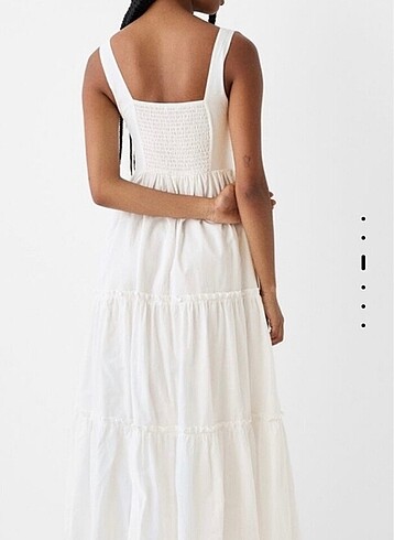 s Beden Bershka beyaz elbise yeni sezon