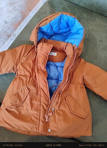 18-24 Ay Beden kahverengi Renk H&M Dolgulu Bebek Parka 1.5/2 yaş