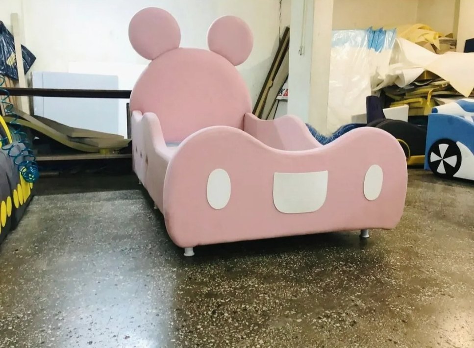 Pembe Pastel Bebek Yatağı ve kulaklı baza - Görsel 3