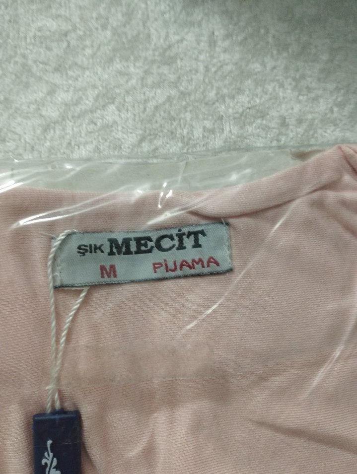 Beyaz Desenli Midi hamile Kadın Pijama Takımı - Görsel 3