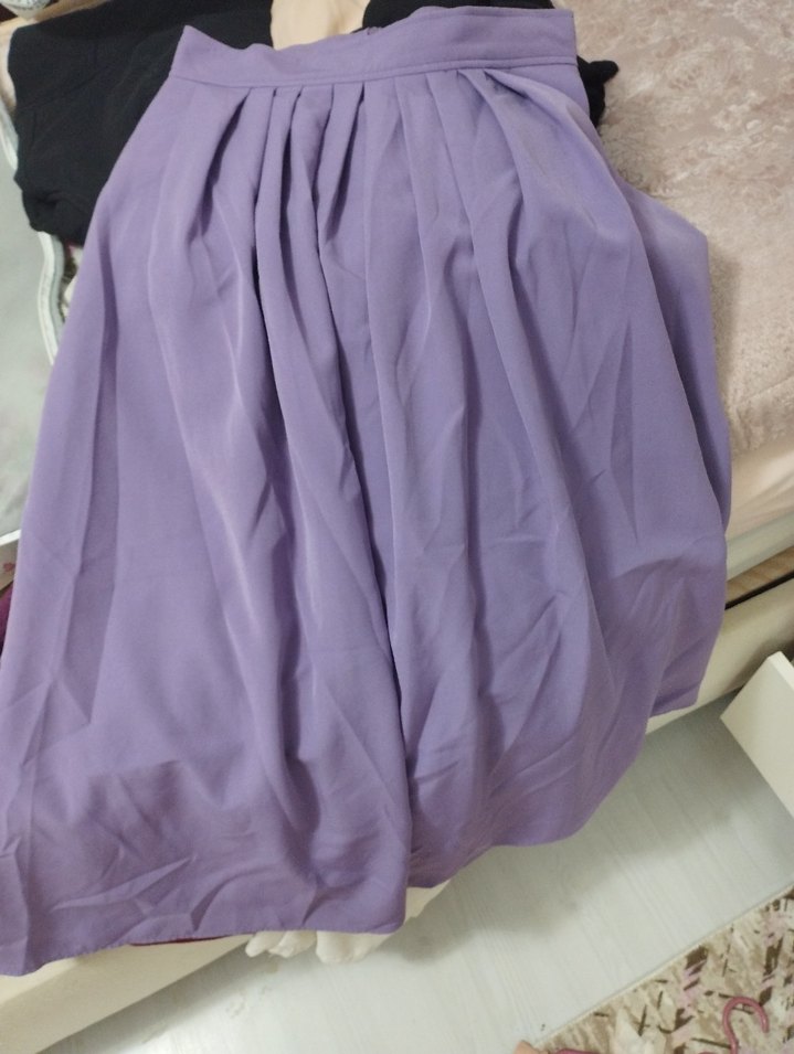 Mor Pilili Midi Etek - Görsel 3