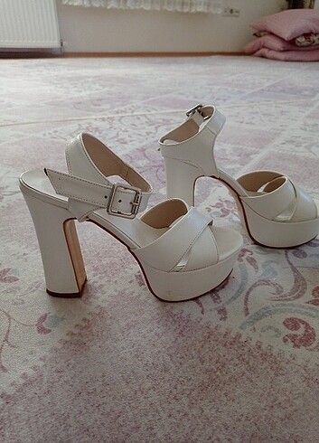 Kalın topuklu düğün ayakkabısı - Görsel 8