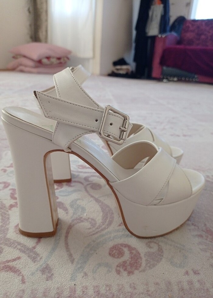 Kalın topuklu düğün ayakkabısı - Görsel 3