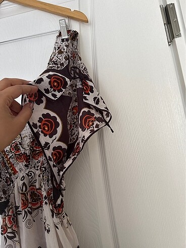 38 Beden kahverengi Renk Vintage elbise