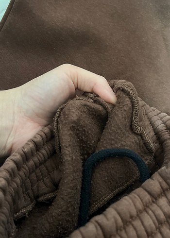 Kadın Kahverengi Rahat Kapüşonlu Eşofman Takımı - Görsel 4