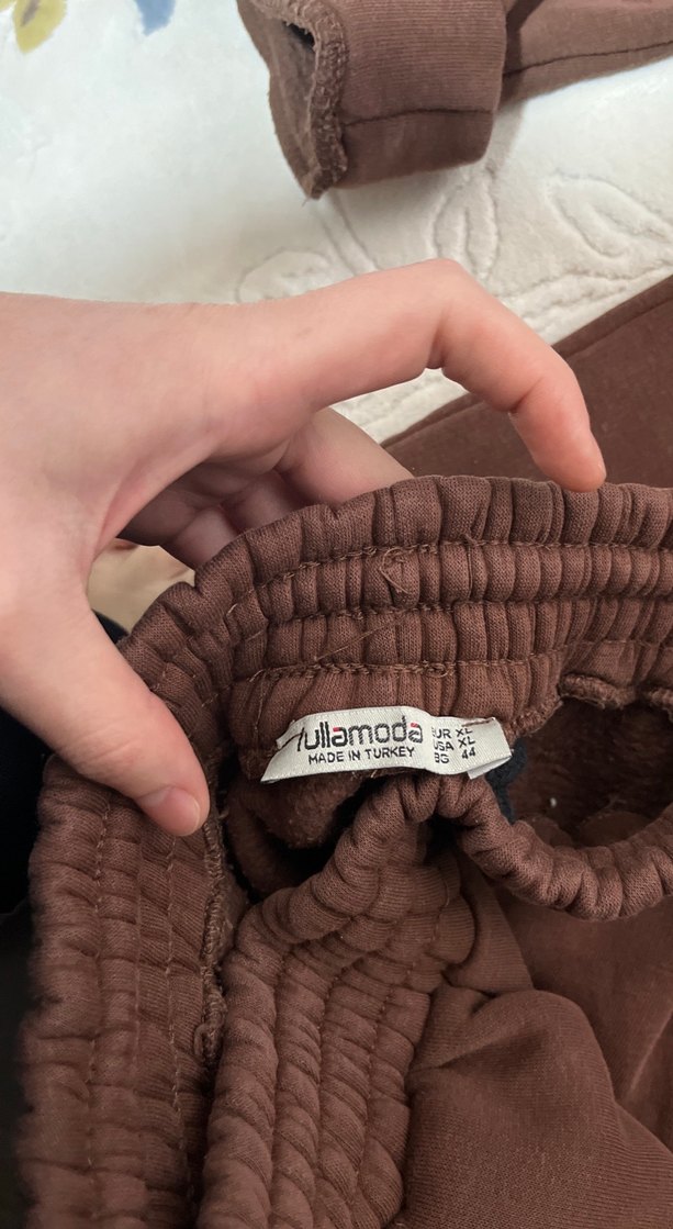 Kadın Kahverengi Rahat Kapüşonlu Eşofman Takımı - Görsel 3