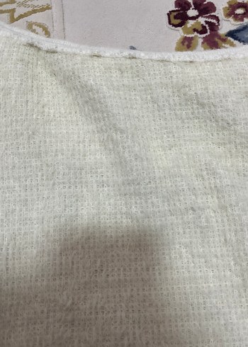 Kadın Beyaz Bohem Örgü Triko Kazak - Görsel 3